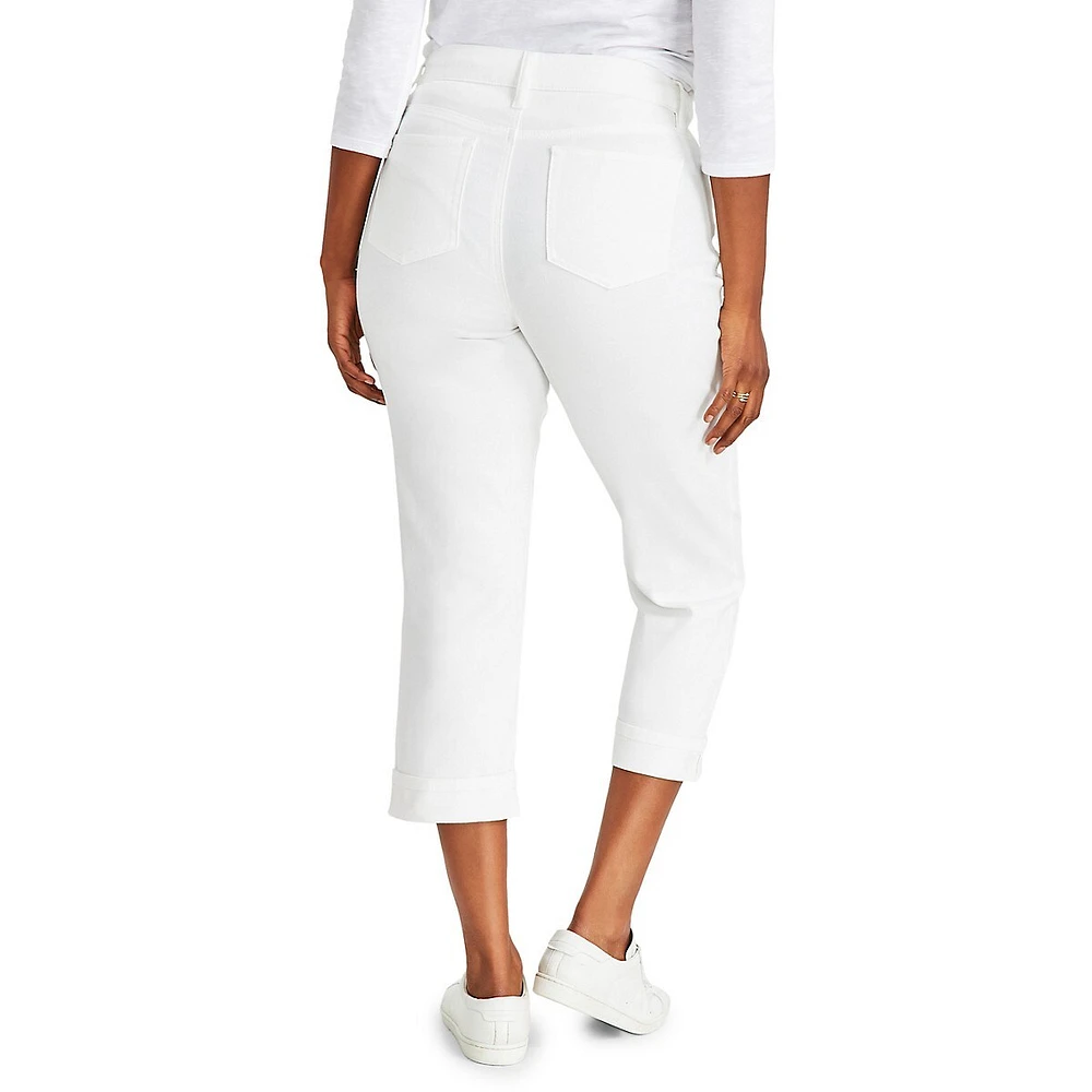 Mid-Rise Curvy Capri Jeans