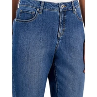 Mid-Rise Curvy Capri Jeans