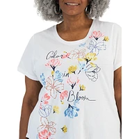 Plus Bloom Flower T-Shirt