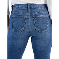 Petite Mid-Rise Curvy Capri Jeans