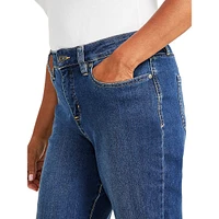 Curvy Straight-Leg High-Rise Jeans
