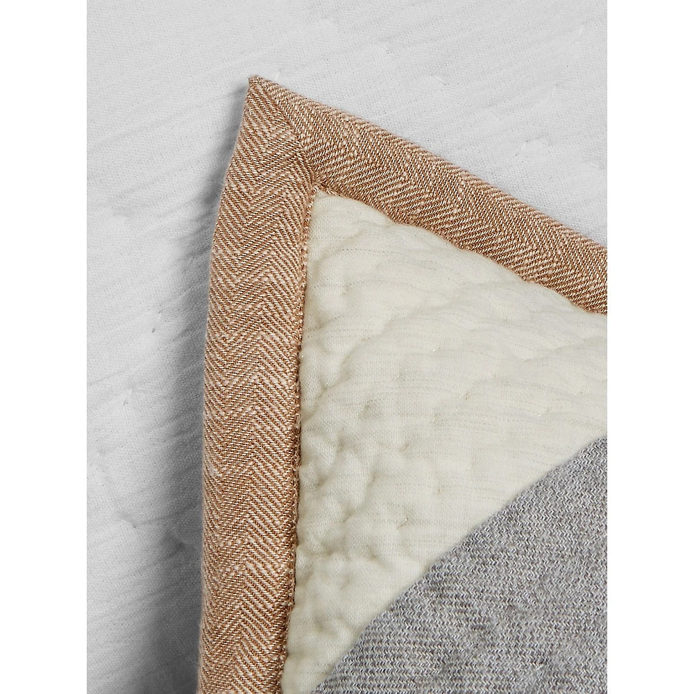 Pieced Diamond Quilted Cotton Pillow Sham