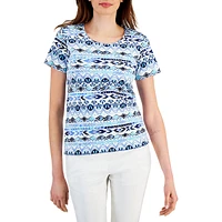 Petite Watercolour-Stripe T-Shirt