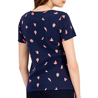 Floating Palms Scoopneck Top