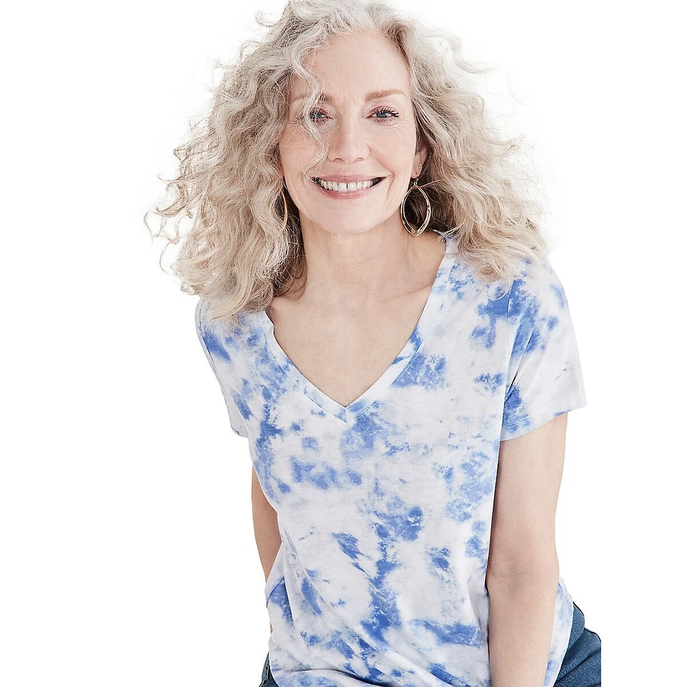 Tie-Dye V-Neck T-Shirt