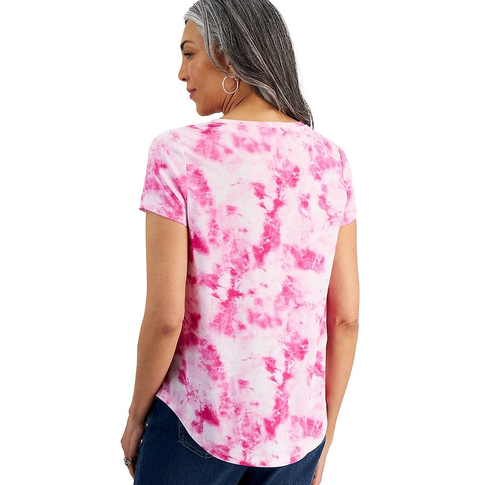 Tie-Dye V-Neck T-Shirt