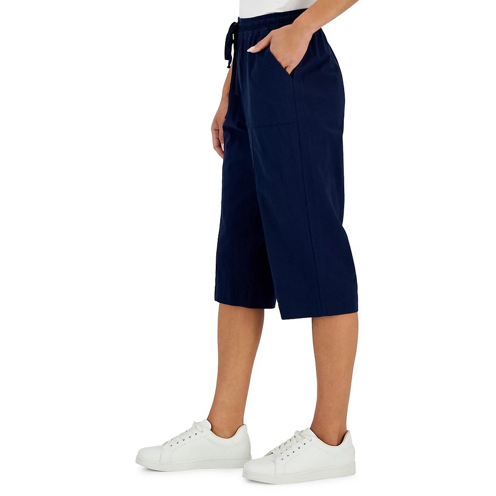 Petite Quinn Drawstring Capri Pants