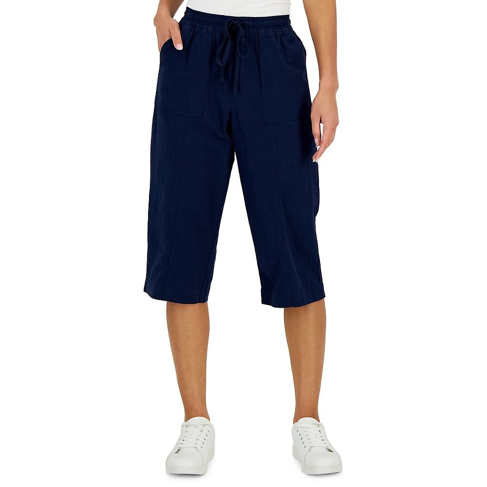 Petite Quinn Drawstring Capri Pants