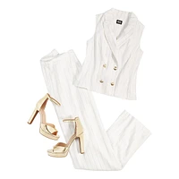 Gilet de costume à fines rayures