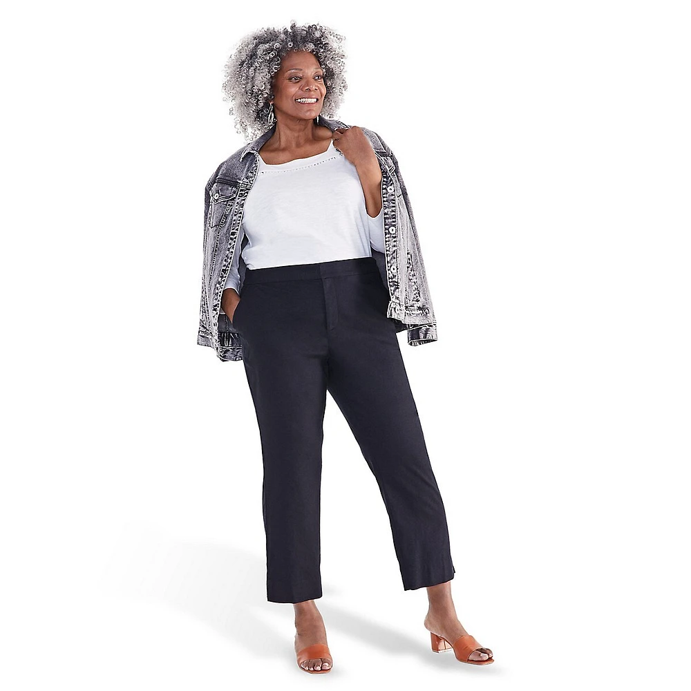 Plus Pantalon longueur cheville taille mi-haute pour tous les jours
