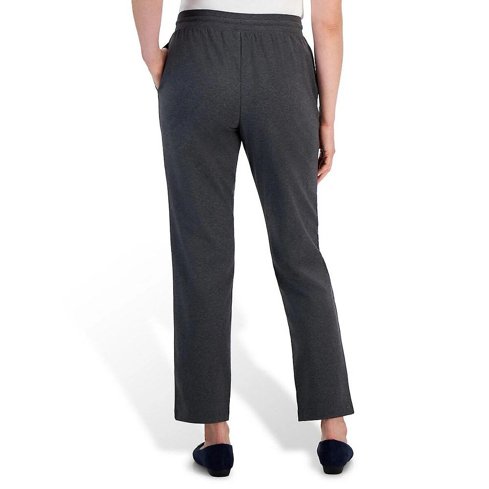 Petite High-Rise Heathered Pants