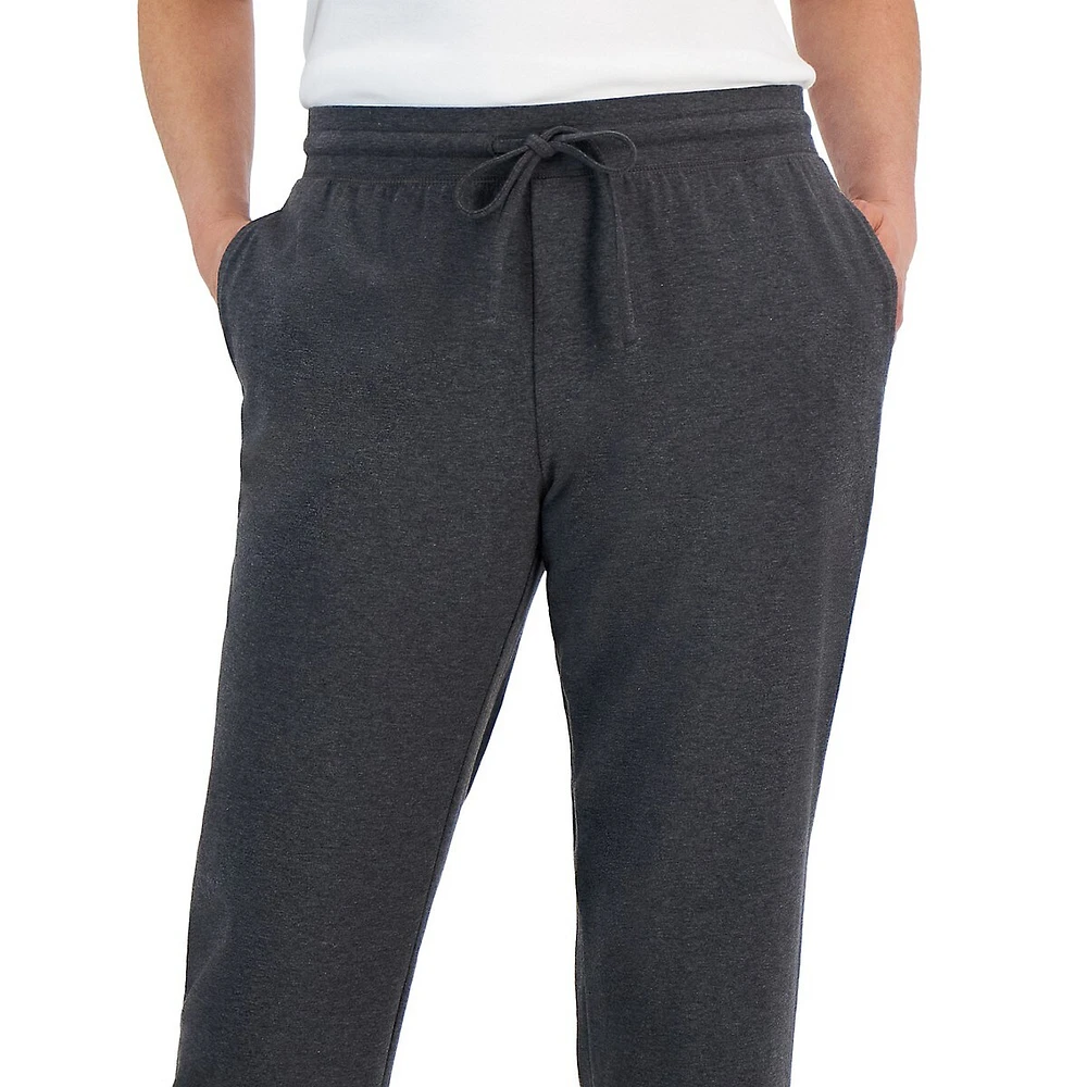 Petite High-Rise Heathered Pants