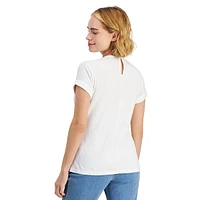 Rhinestone-Trim T-Shirt