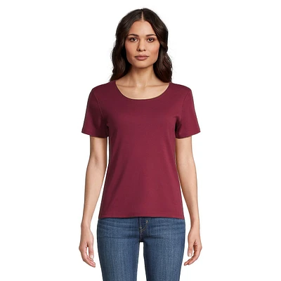 Petite Cotton Scoopneck Top