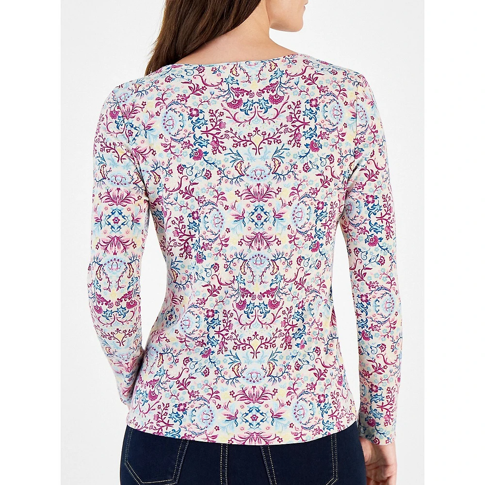 Vine Tapestry Scoopneck Top