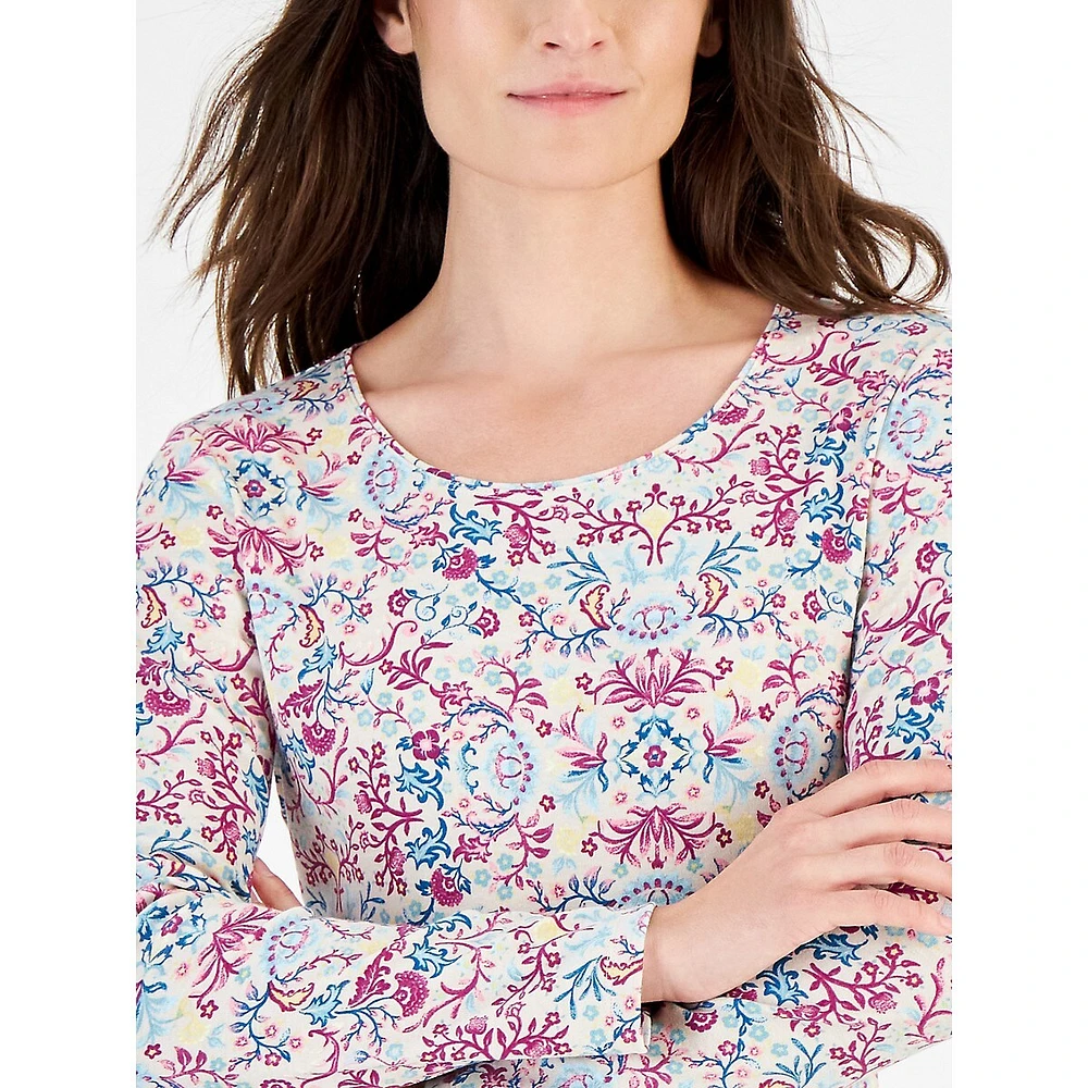 Vine Tapestry Scoopneck Top