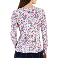 Petite Vine Tapestry Scoopneck Top