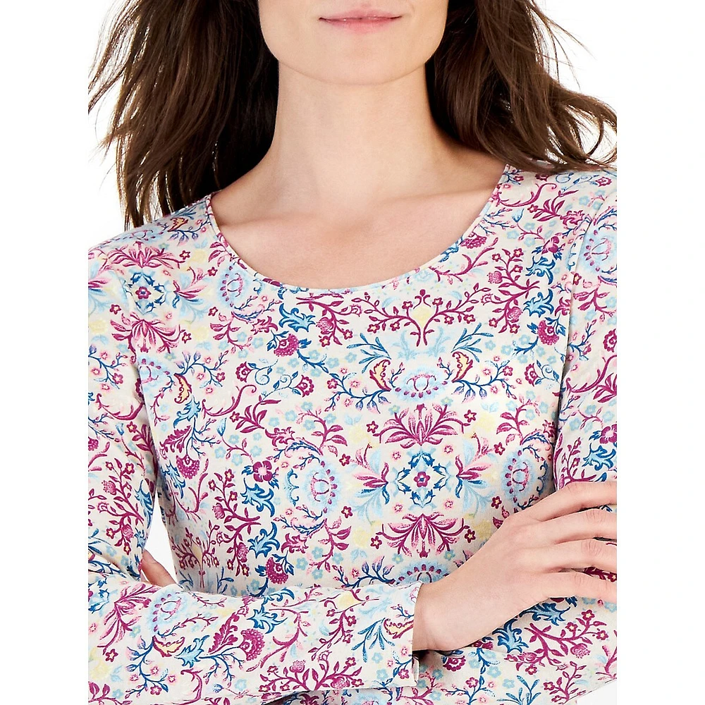 Petite Vine Tapestry Scoopneck Top