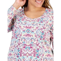 Plus Vine Tapestry-Print Top