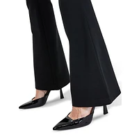 High-Rise Ponte Flare-Hem Pants