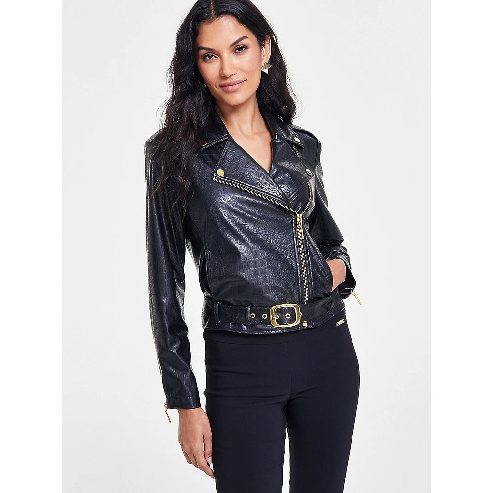 Faux Leather Moto Jacket