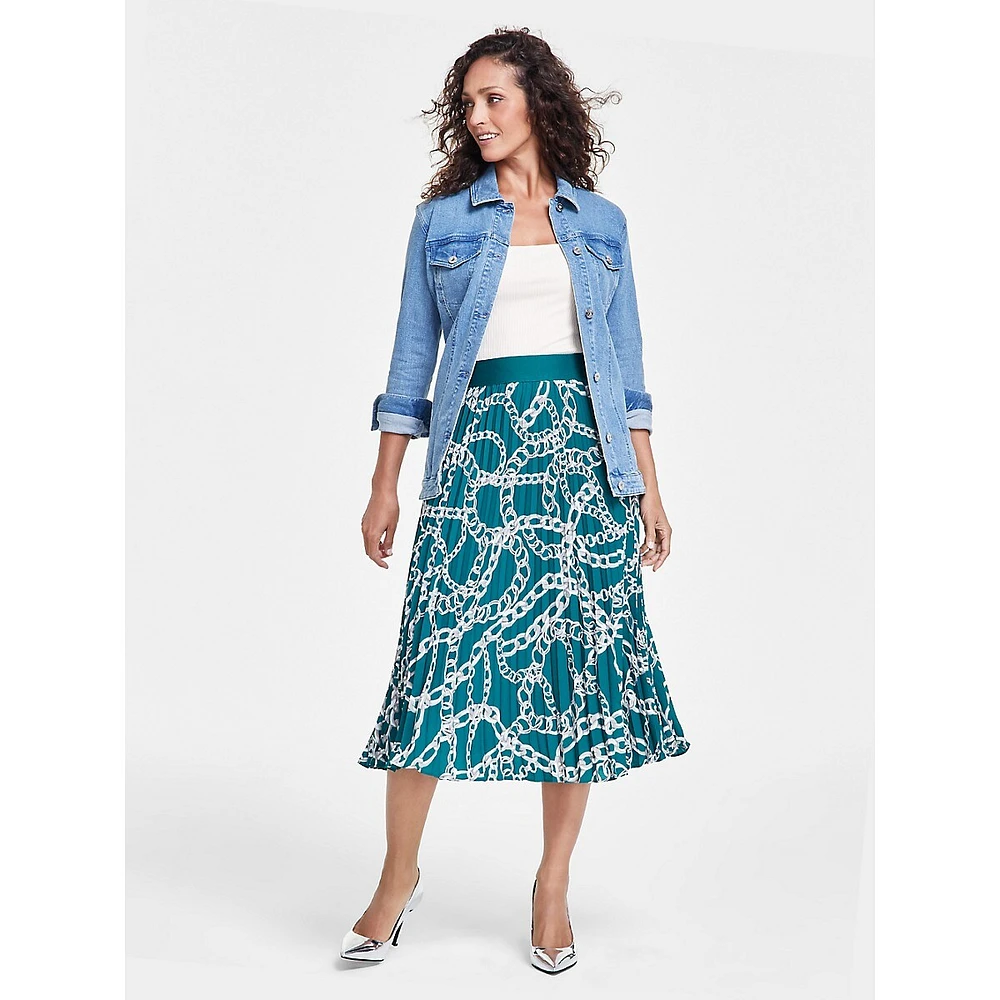 Pleated Midi Skirt