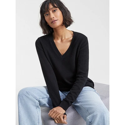 Cara Cashmere Basic V-Neck Sweater