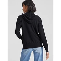 Cashmere Zip-Front Hoodie