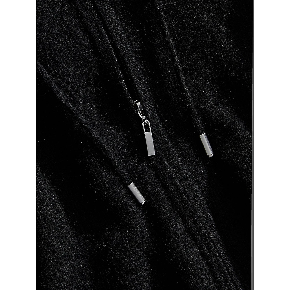 Cashmere Zip-Front Hoodie