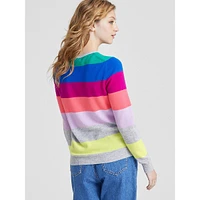 Striped Cashmere Crewneck Sweater