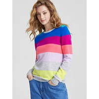 Striped Cashmere Crewneck Sweater