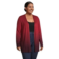 Plus Dip-Dye Open-Front Cardigan