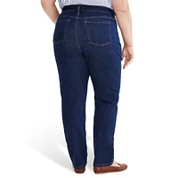 Plus High-Rise Straight-Leg Jeans