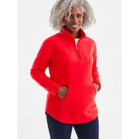 Sweat-shirt à fermeture éclair quart de tour