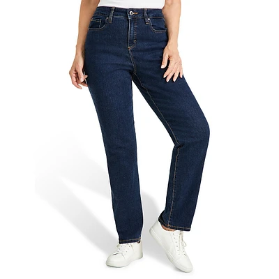 Curvy Straight-Leg High-Rise Jeans