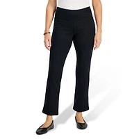 Plus Ankle-Cropped Straight-Leg Ponte Pants