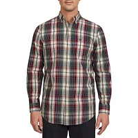 Regular-Fit Plaid Flannel Shirt