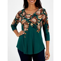 Baroque Cascade Tunic Top