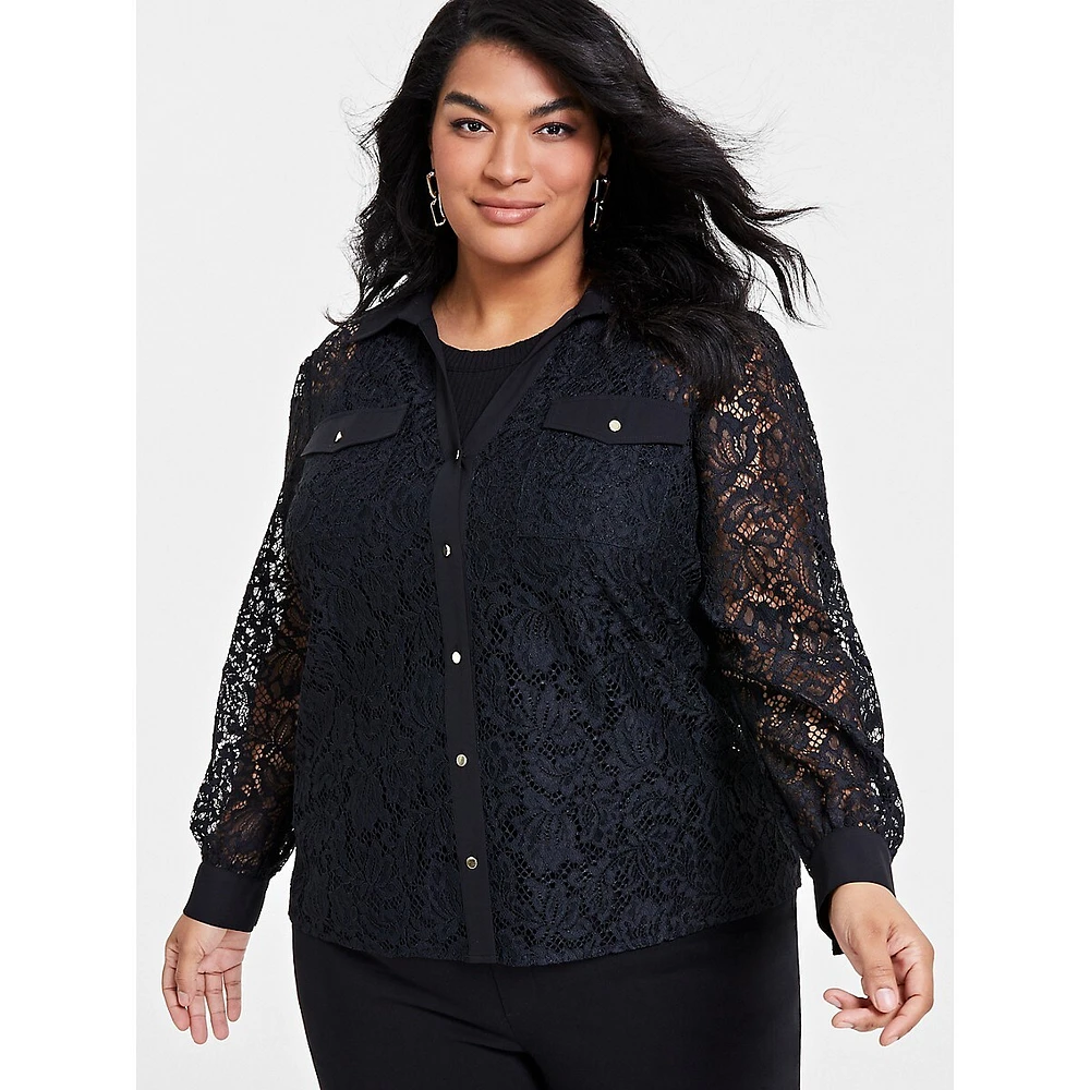 Plus Lace Blouse