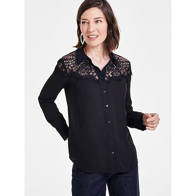 Lace-Topped Shirt