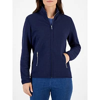 Quilted Fleece Zip Jacket