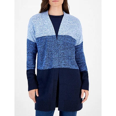 Open-Front Colourblocked Cardigan