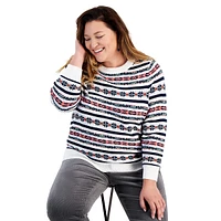 Plus Whimsy Graphic Crewneck Sweater