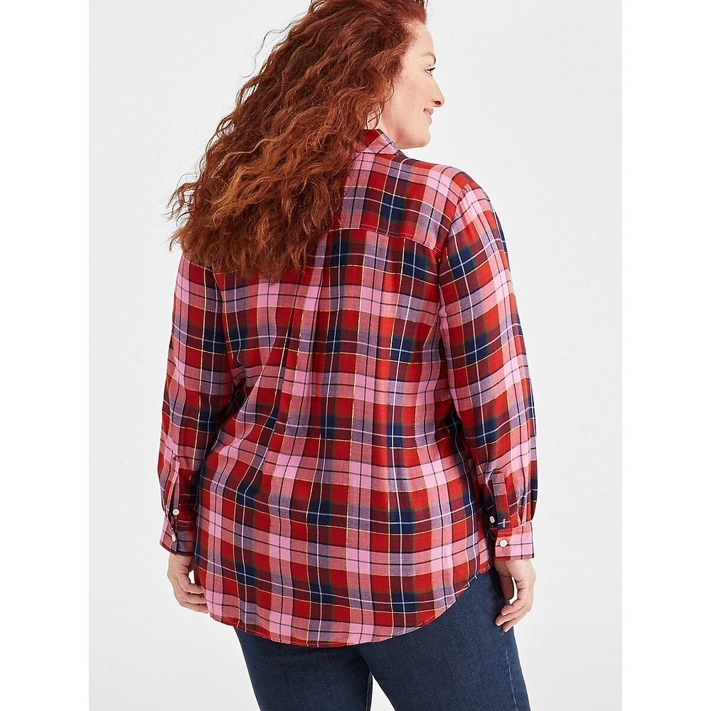 Plus Sprinkle Plaid Perfect Shirt