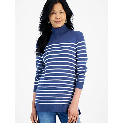 Striped Turtleneck Sweater