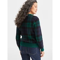 Plaid Crewneck Sweater