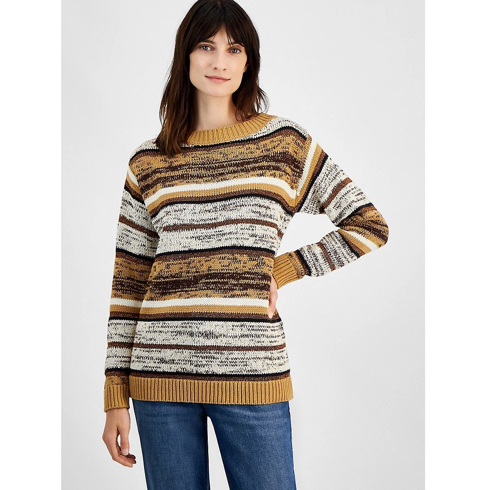 Stella Shine Striped Boatneck Sweater