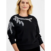 Embellished Crewneck Sweater