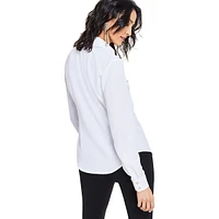 Collared Patch-Pocket Blouse