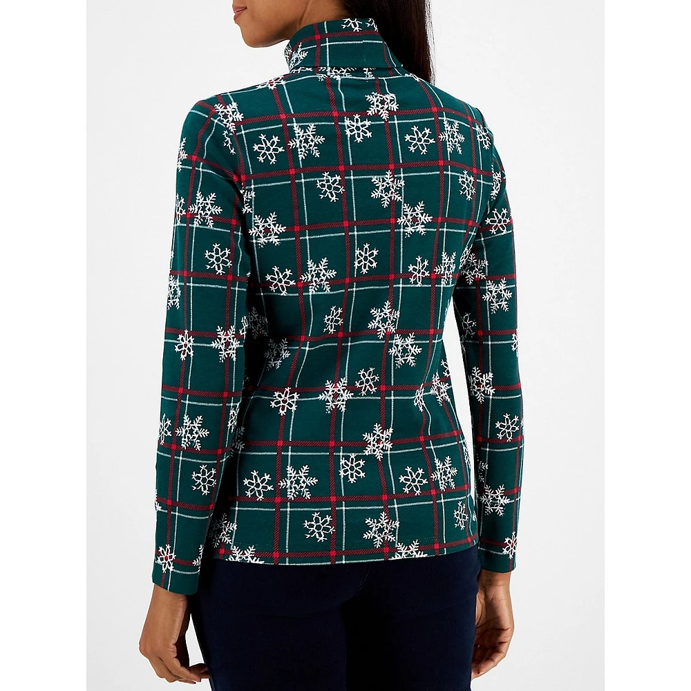 Snowflake Sophistication Turtleneck Top